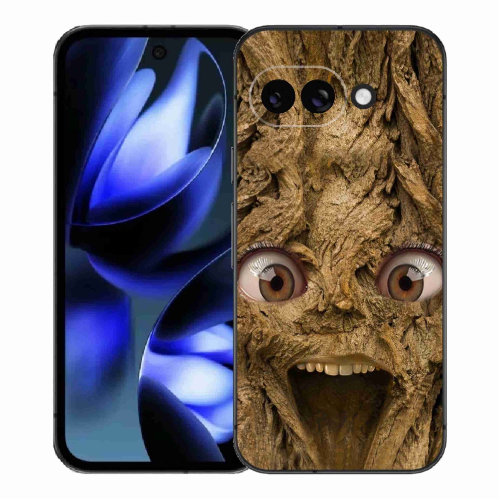 Gelový kryt mmCase na Google Pixel 9a - veselý strom s očima
