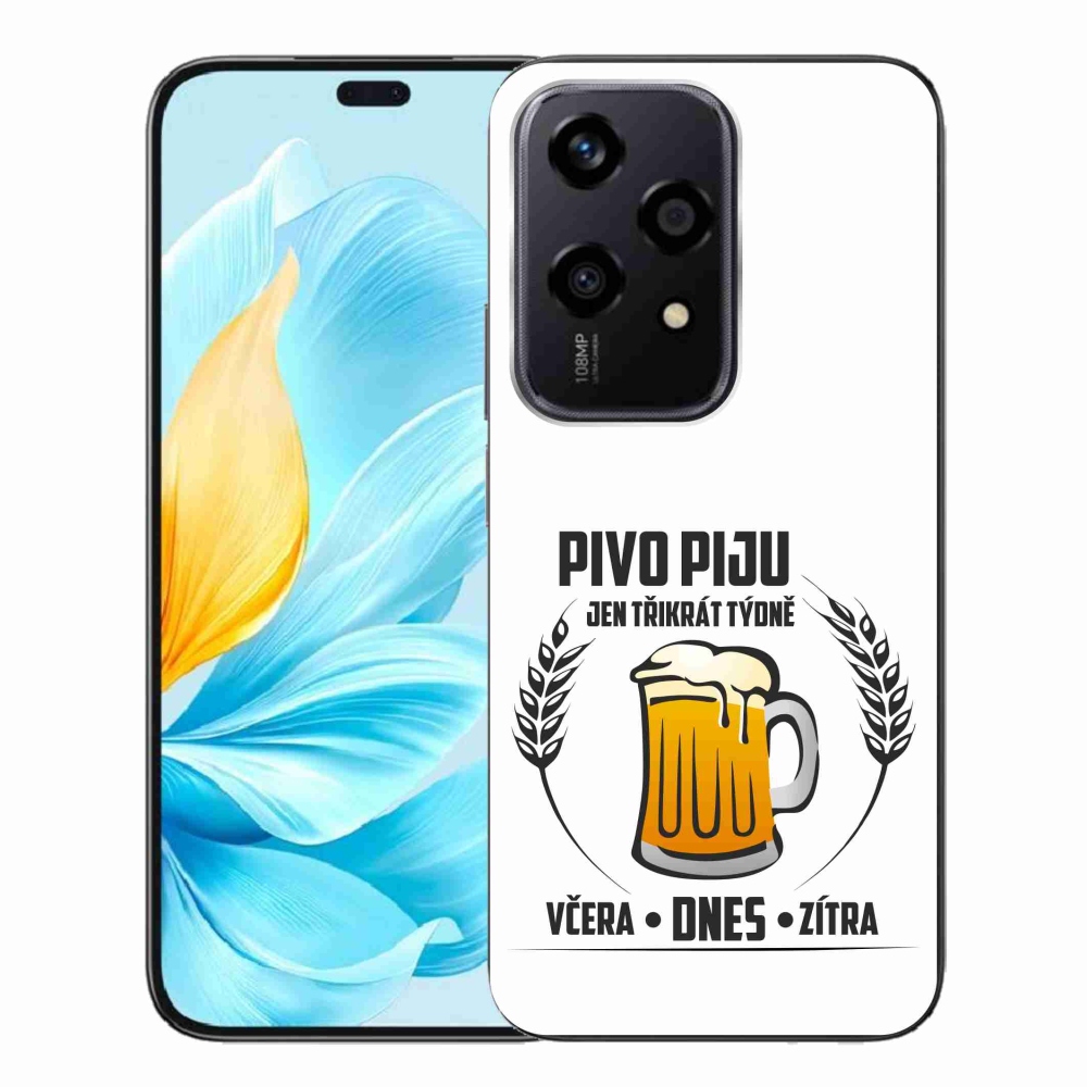 Gelový kryt mmCase na Honor 200 Lite 5G - pivní motiv bílé pozadí