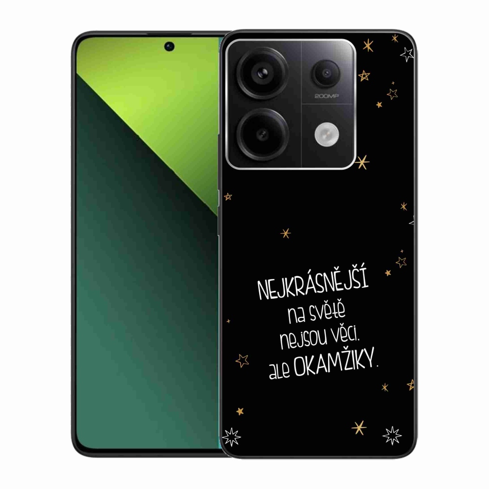 Gelový kryt mmCase na Xiaomi Redmi Note 13 Pro 5G/Poco X6 5G - citát 4 černé pozadí