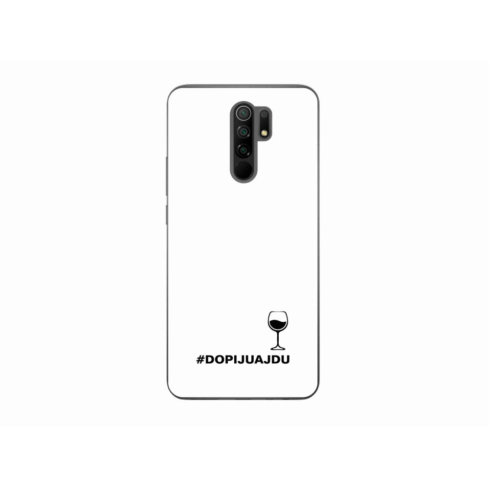 Gelový kryt mmCase na Xiaomi Redmi 9 - vinný motiv bílé pozadí