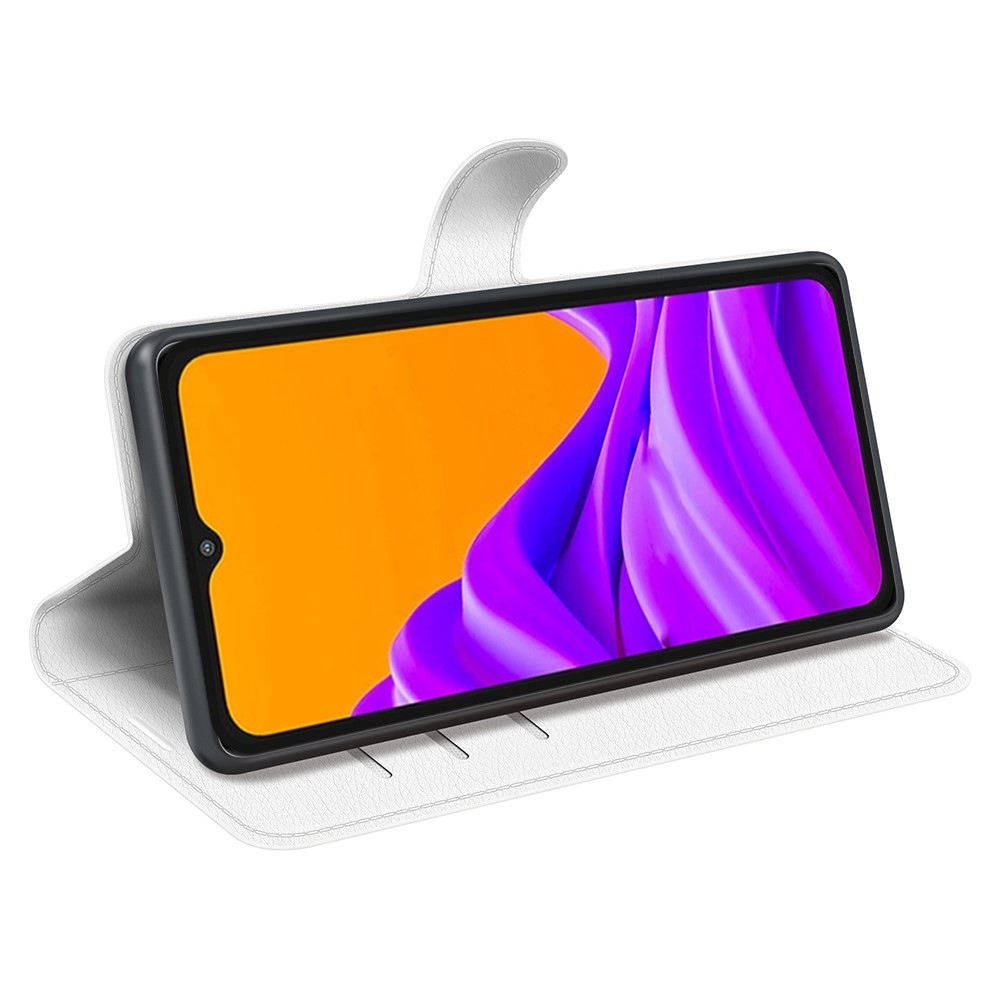 Litchi knížkové pouzdro na Samsung Galaxy Xcover 7 Pro - bílé