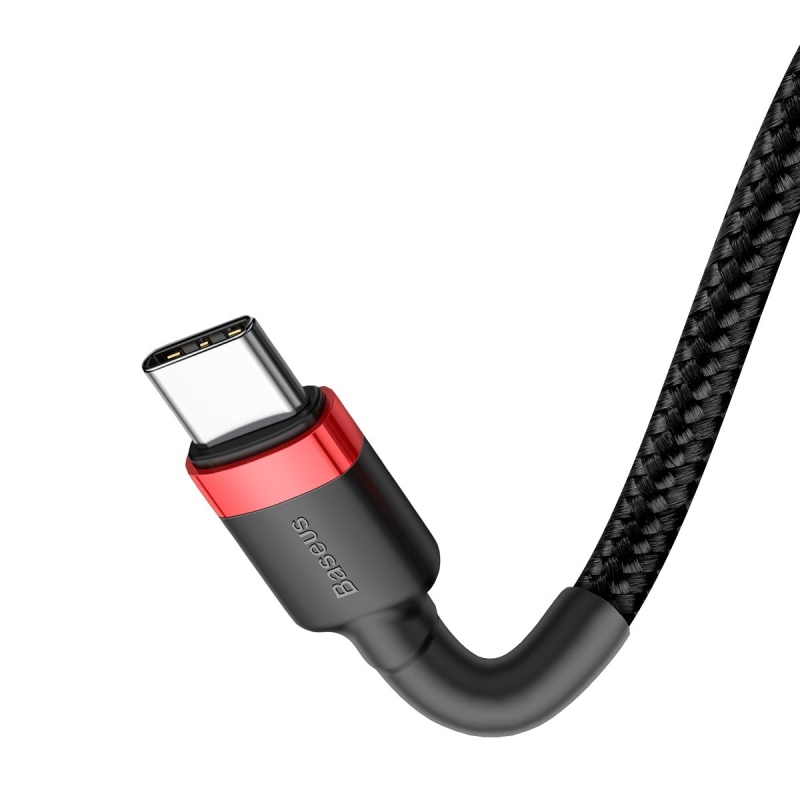 Baseus Cafule Flash Charging Datový Kabel USB-C - USB-C 60W 1m Red/Black