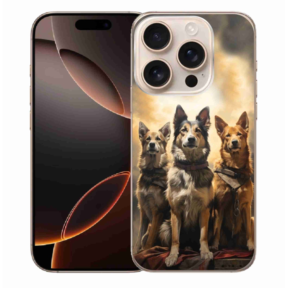 Gelový kryt mmCase na iPhone 16 Pro Max - tři psi