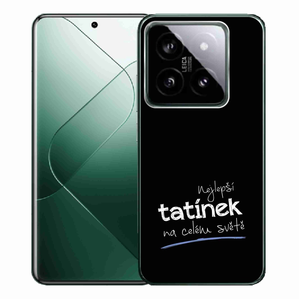 Gelový kryt mmCase na Xiaomi 14 Pro - nejlepší tatínek 4 černé pozadí