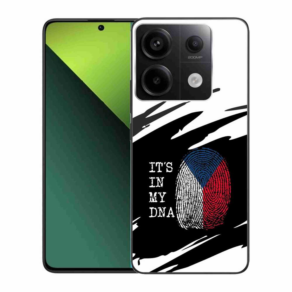 Gelový kryt mmCase na Xiaomi Redmi Note 13 Pro 5G/Poco X6 5G - vlajka otisk prstu černobílé pozadí