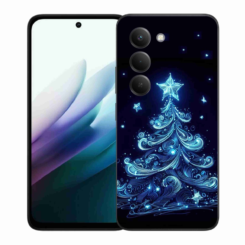 Gelový kryt mmCase na Xiaomi Redmi 15 4G/5G (171mm) - neonový vánoční stromek 4