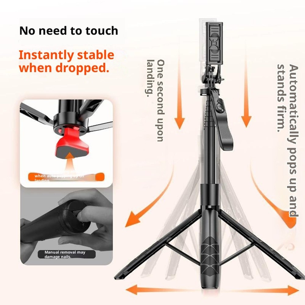 Teleskopická selfie tyč L16-TT se stativem 1,8 m s dálkovým ovládáním