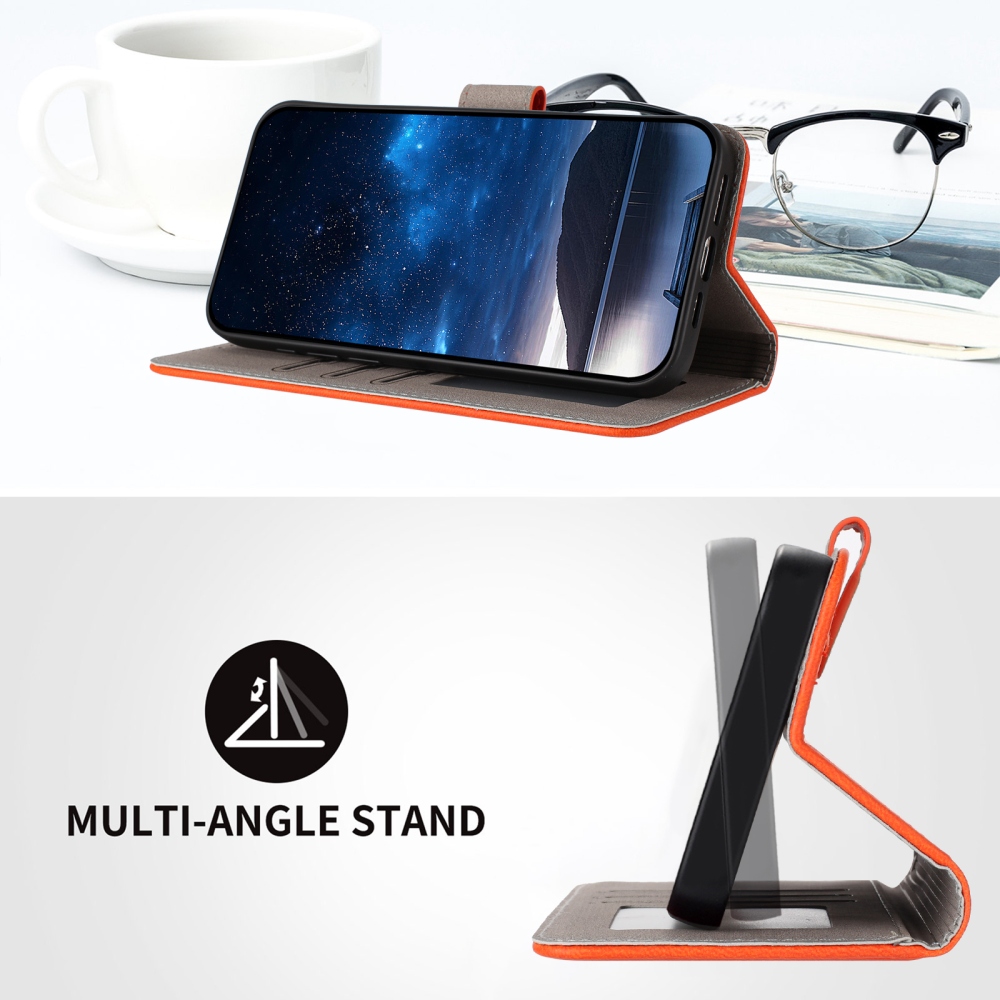 Snap knížkové pouzdro na Xiaomi Redmi 15 4G/5G (171mm) - oranžové
