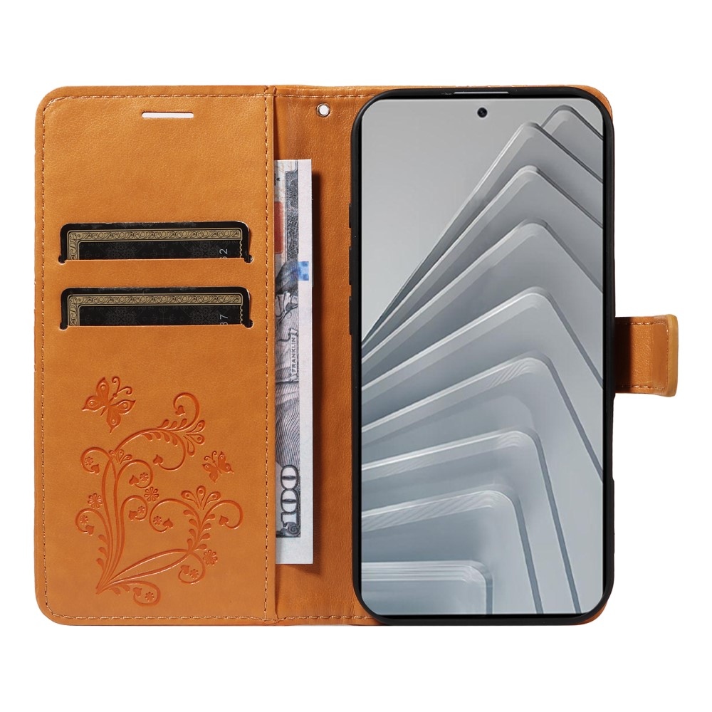 Big Butterfly knížkové pouzdro na Xiaomi Redmi Note 14 - žluté