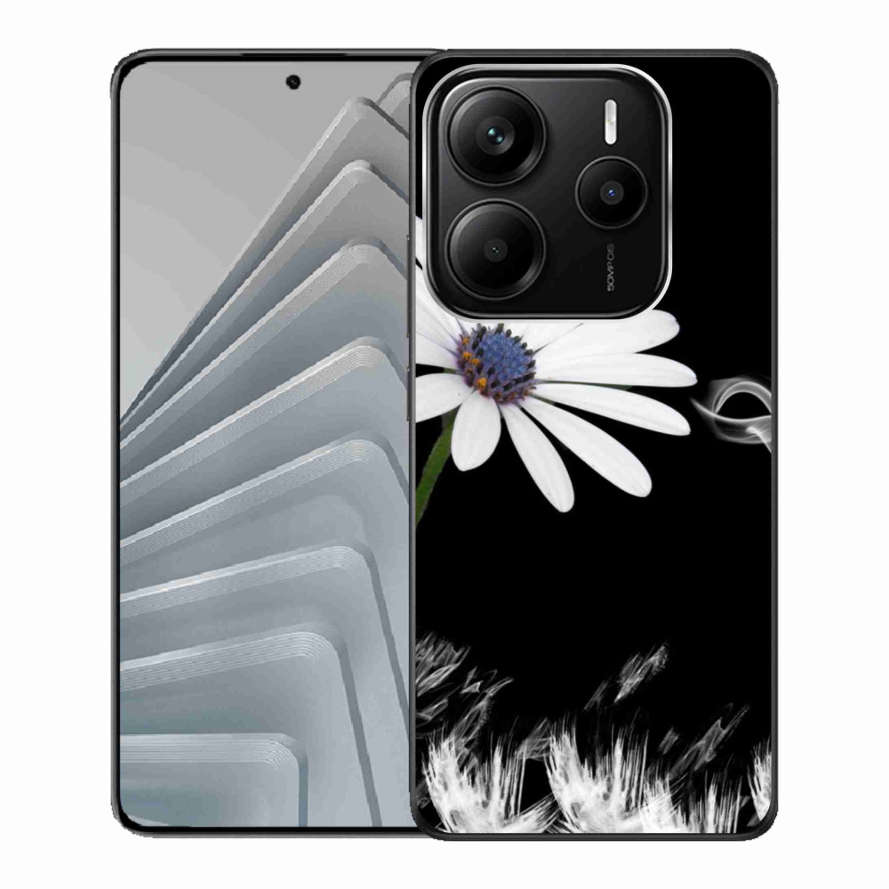 Gelový kryt mmCase na Xiaomi Redmi Note 14 5G - bílá květina