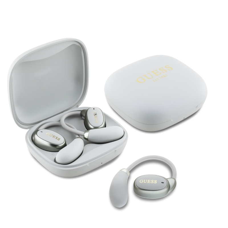 Guess Satin Classic Logo OWS Bezdrátová Sluchátka Beige