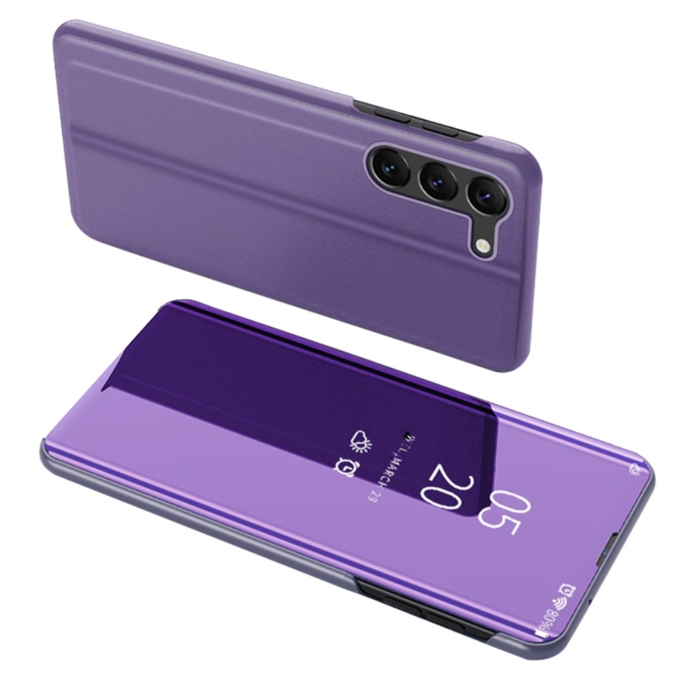 Clear zavírací kryt s matným předkem na Samsung Galaxy S24+ - tmavěfialový