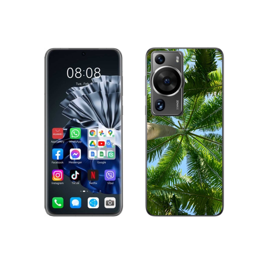 Gelový kryt mmCase na Huawei P60 Pro - palmy
