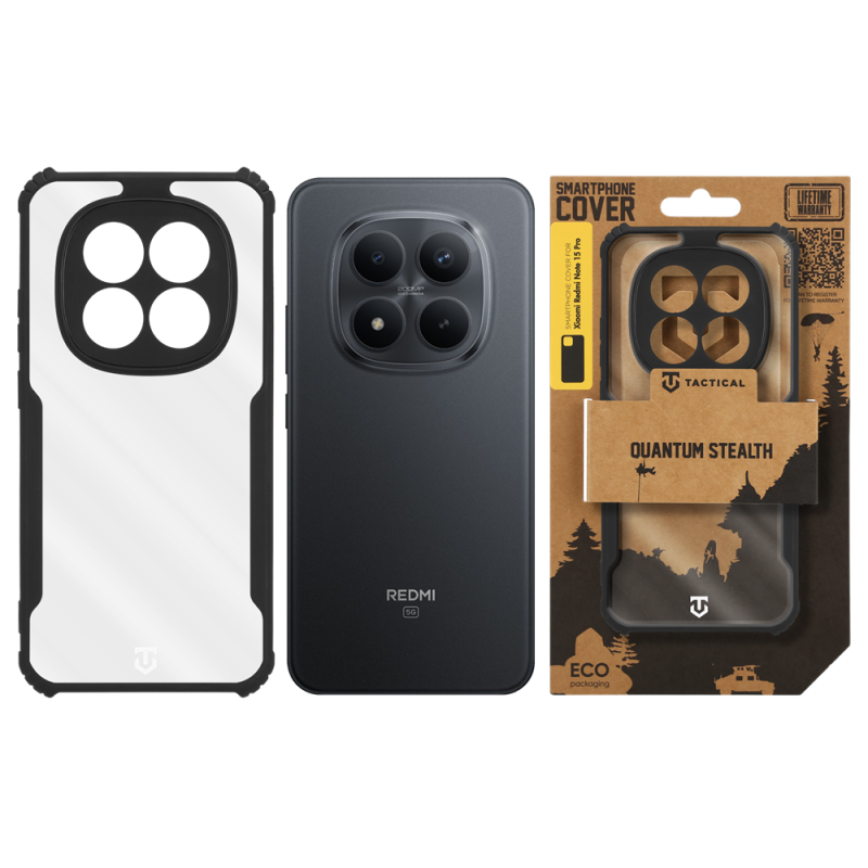 Tactical Quantum Stealth Kryt pro Xiaomi Redmi Note 15 Pro Clear/Black