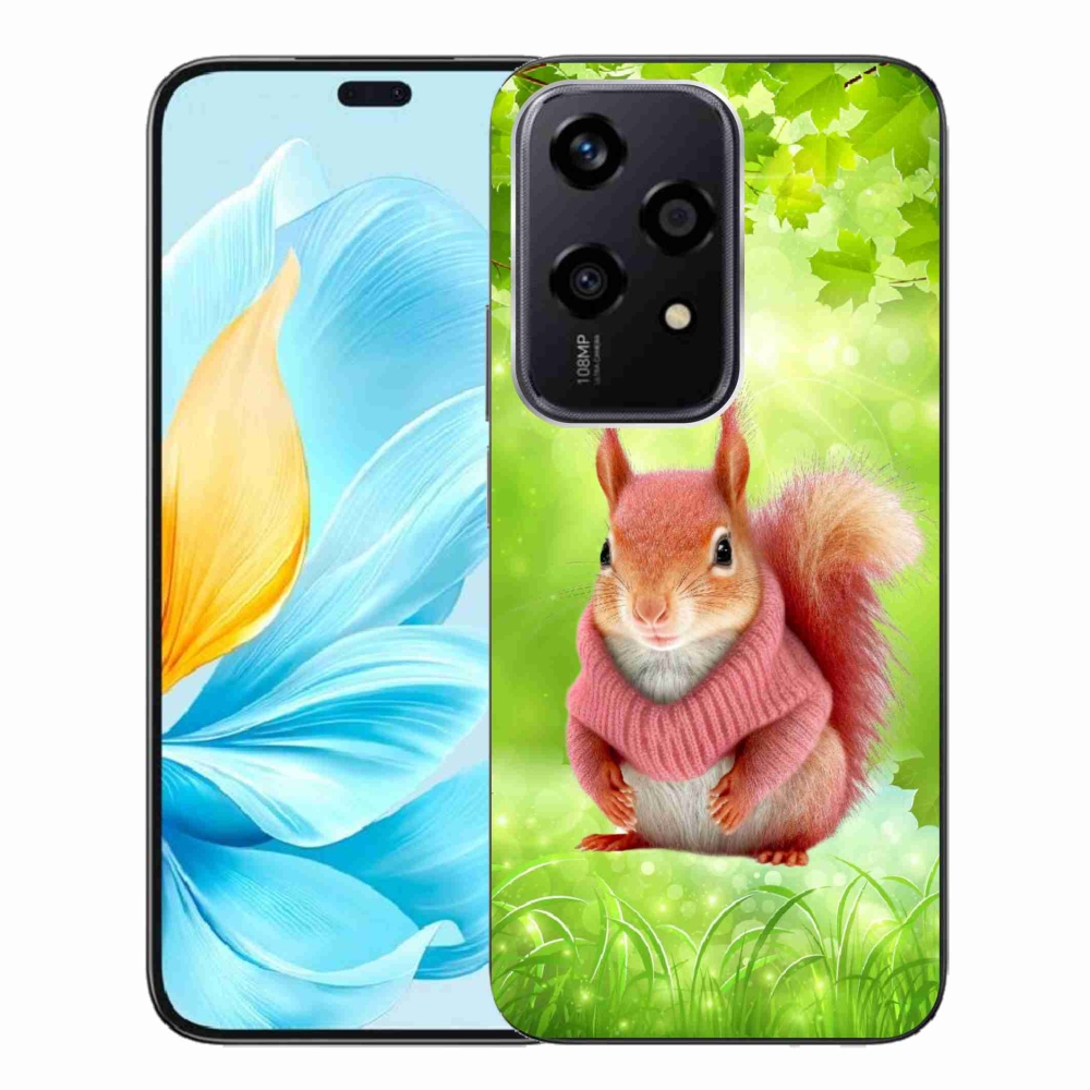 Gelový kryt mmCase na Honor 200 Lite 5G - veverka ve svetru