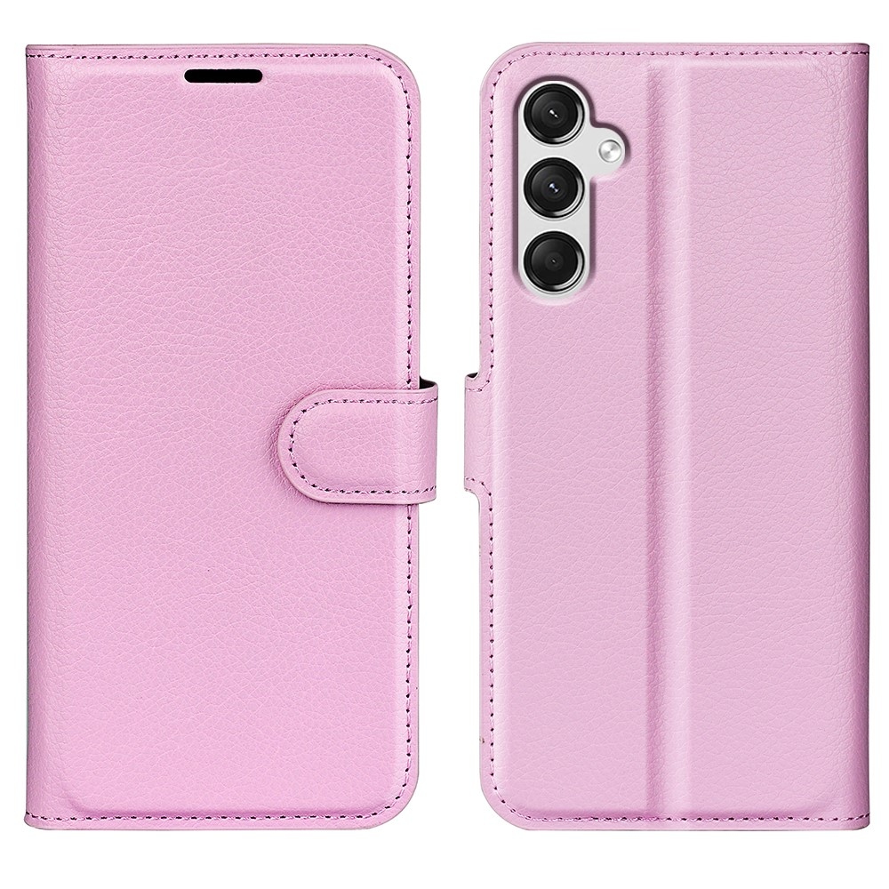 Litchi knížkové pouzdro na Samsung Galaxy A25 5G - růžové