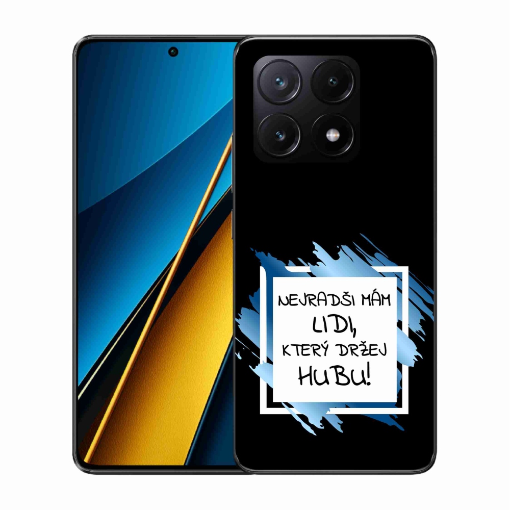 Gelový kryt mmCase na Xiaomi Poco X6 Pro 5G - vtipný text 7 bíločerné pozadí
