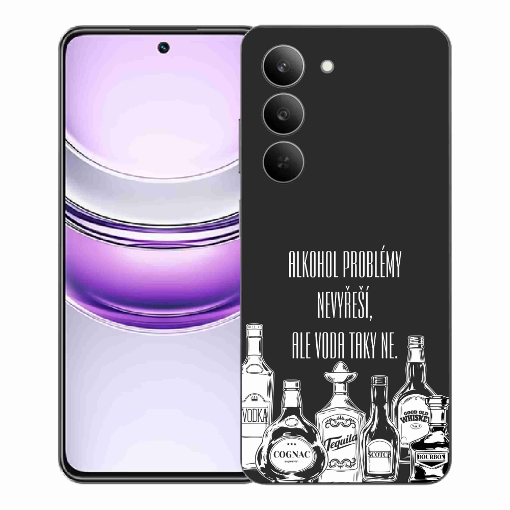 Gelový kryt mmCase na Realme 14x 5G - vtipný text černé pozadí