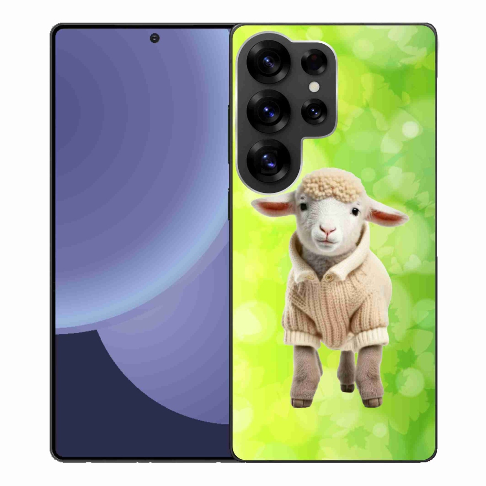 Gelový kryt mmCase na Samsung Galaxy S25 Ultra - jehně ve svetru