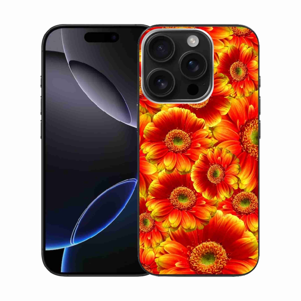 Gelový kryt mmCase na iPhone 16 Pro - gerbera 1