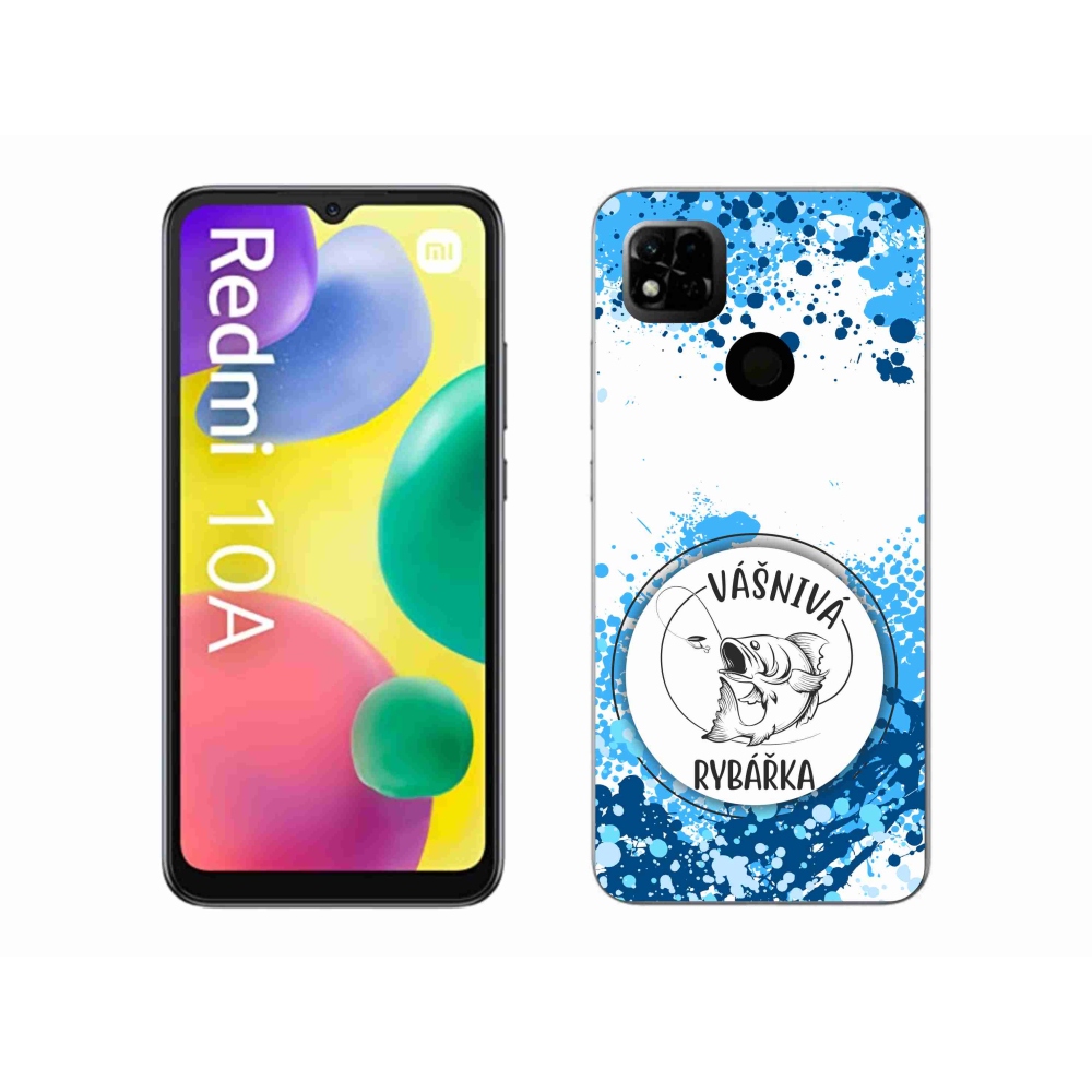 Gelový kryt mmCase na Xiaomi Redmi 10A - vášnivá rybářka bílé pozadí