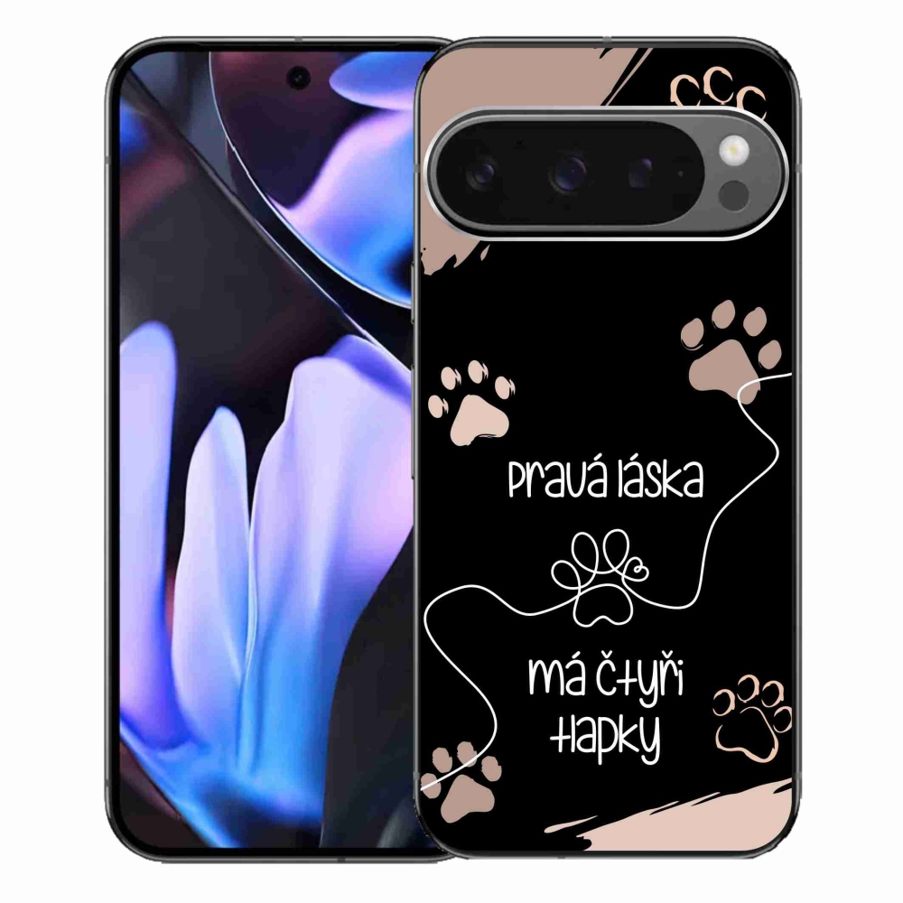 Gelový kryt mmCase na Google Pixel 9 Pro XL - psí motiv 1 černé pozadí