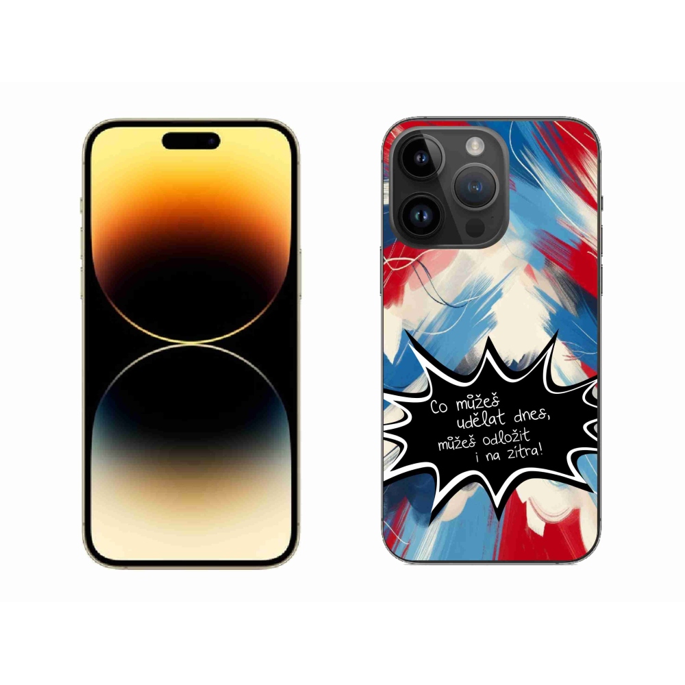 Gelový kryt mmCase na iPhone 14 Pro Max 6.7 - vtipný text 9 černé pozadí