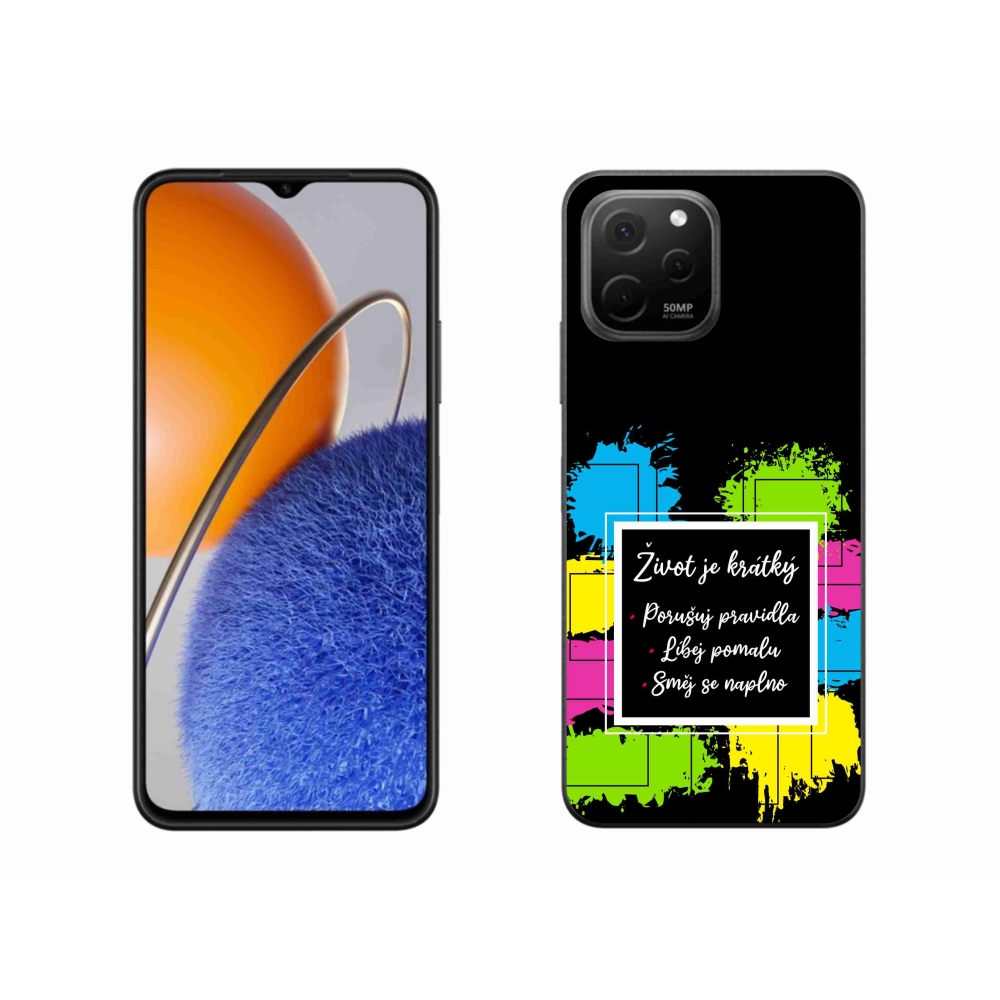 Gelový kryt mmCase na Huawei Nova Y61 - citát 5 černé pozadí