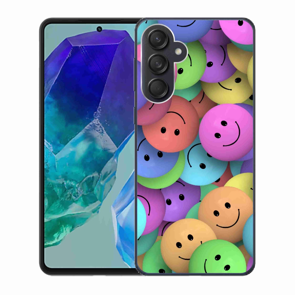 Gelový kryt mmCase na Samsung Galaxy M55 5G - barevní smajlíci