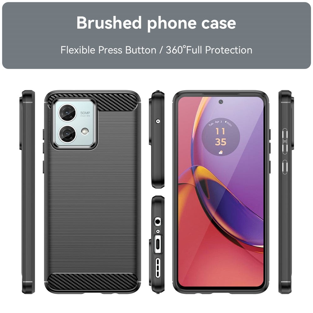 Carbon odolný gelový obal na Motorola Moto G84 5G - černý