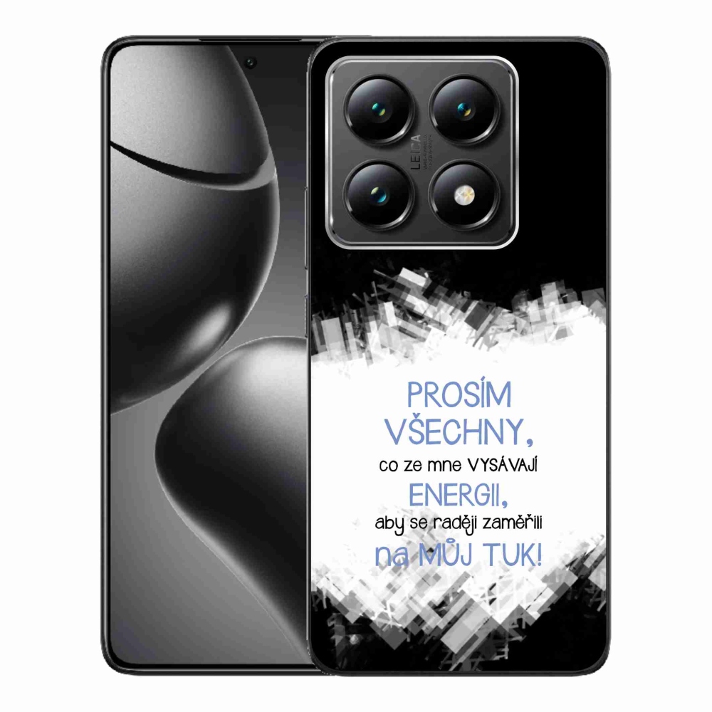 Gelový kryt mmCase na Xiaomi 14T - vtipný text 1 modrý