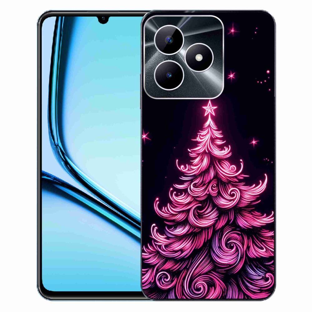 Gelový kryt mmCase na Realme Note 50 - neonový vánoční stromek 2