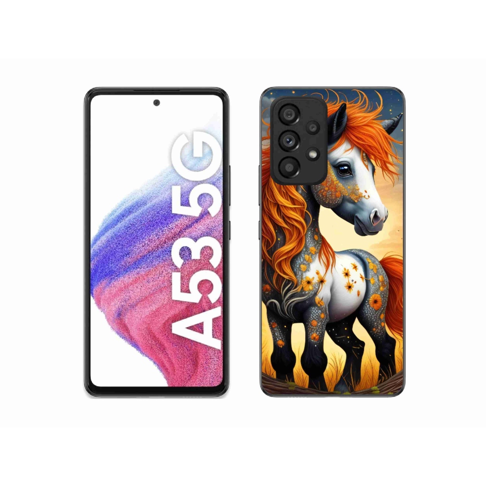 Gelový kryt mmCase na Samsung Galaxy A53 5G - barevný poník