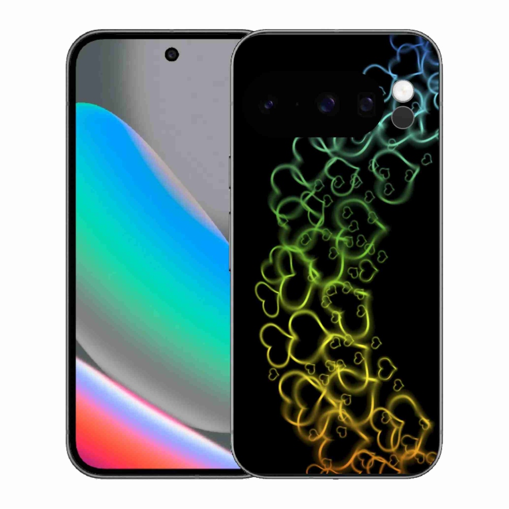 Gelový kryt mmCase na Google Pixel 10 Pro - barevná srdíčka