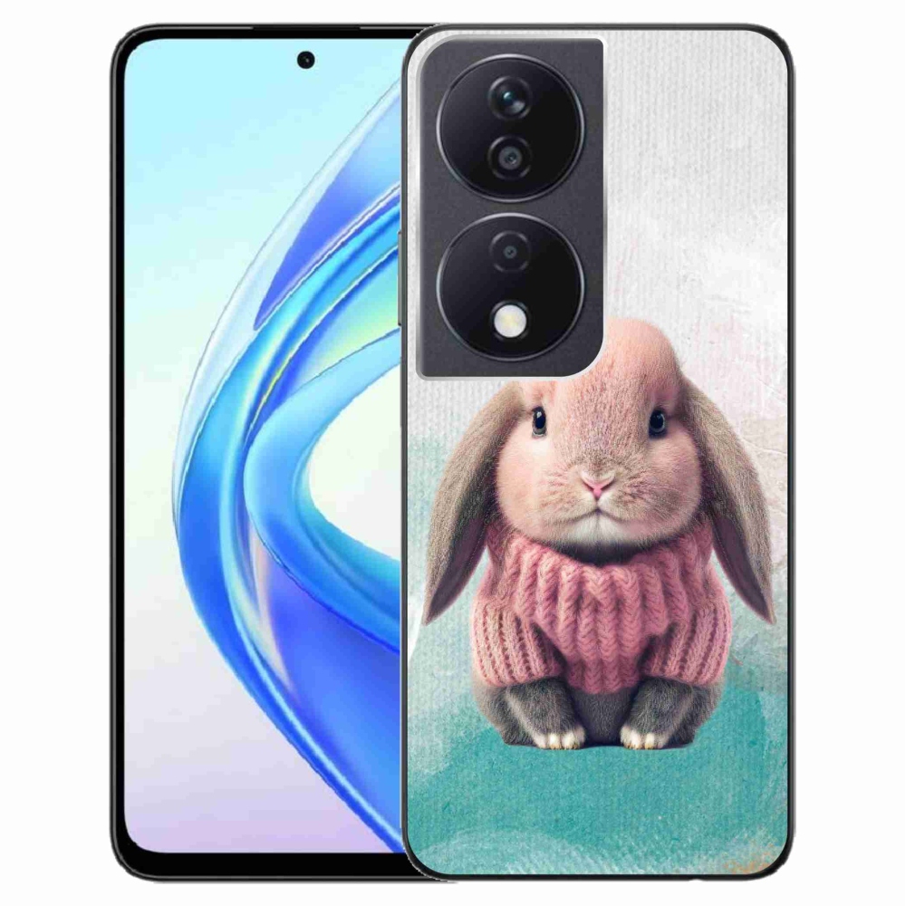 Gelový kryt mmCase na Honor X7b/Honor 90 Smart - králíček ve svetru