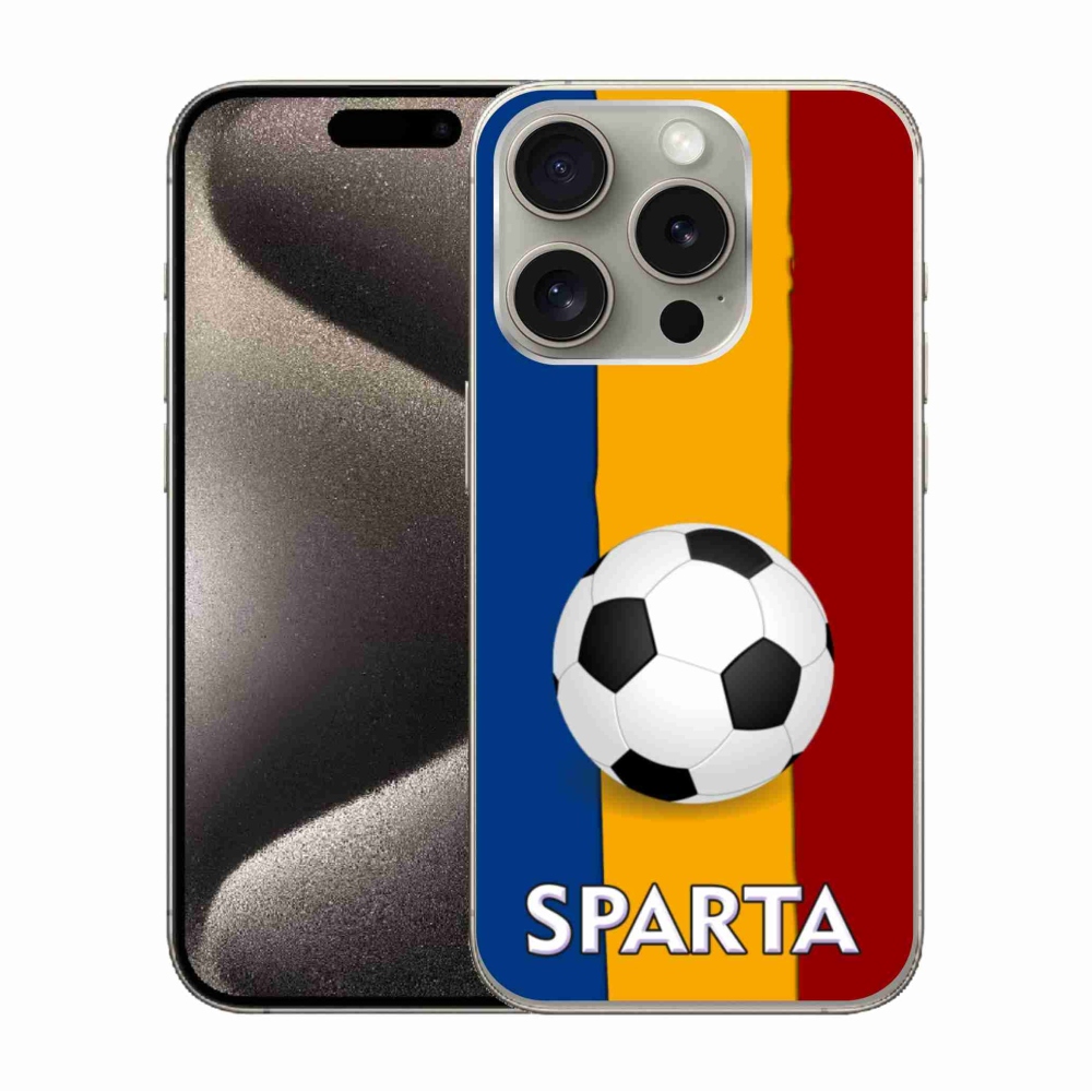 Gelový kryt mmCase na iPhone 15 Pro - fotbal 1