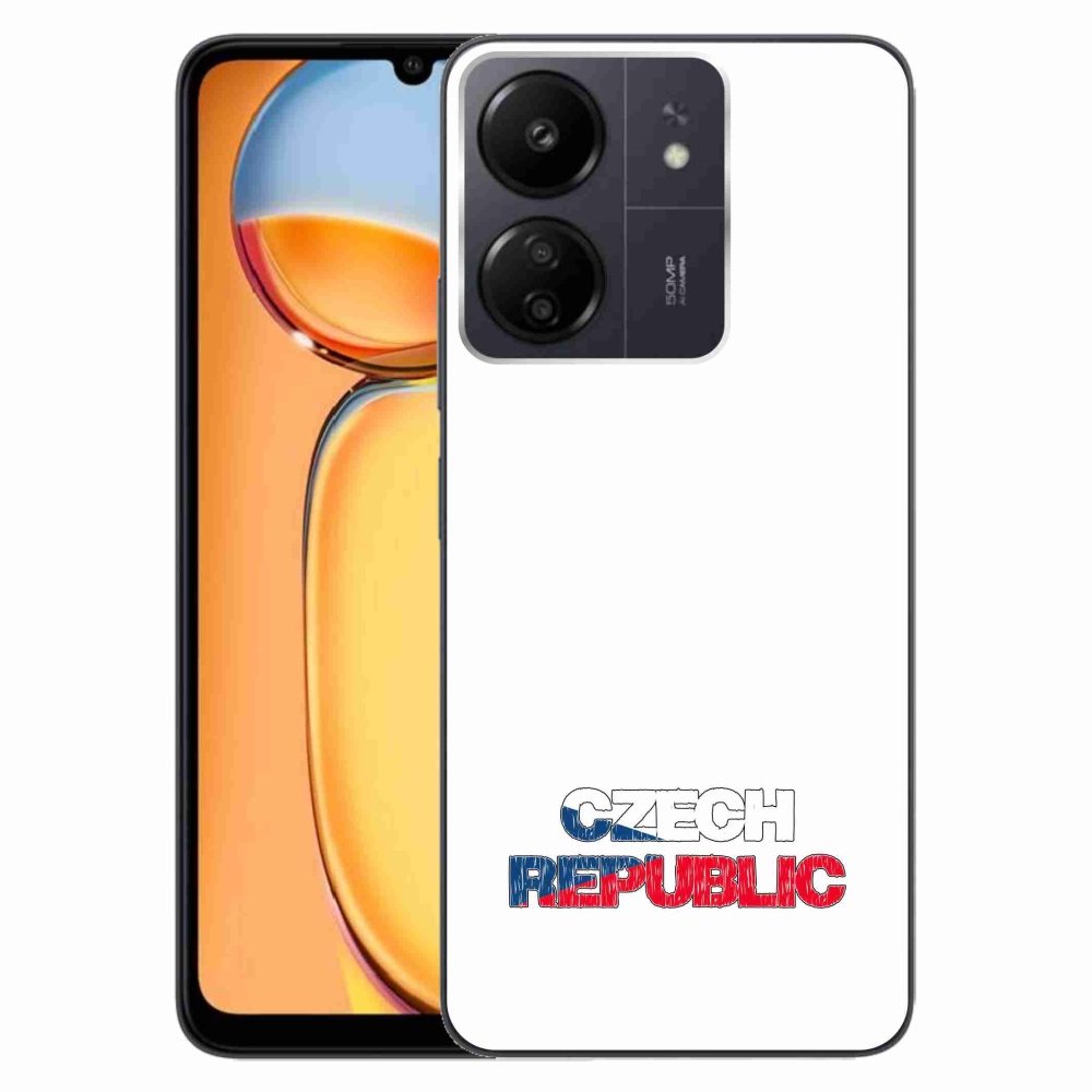 Gelový kryt mmCase na Xiaomi Poco C65/Redmi 13C - Czech Republic bílé pozadí