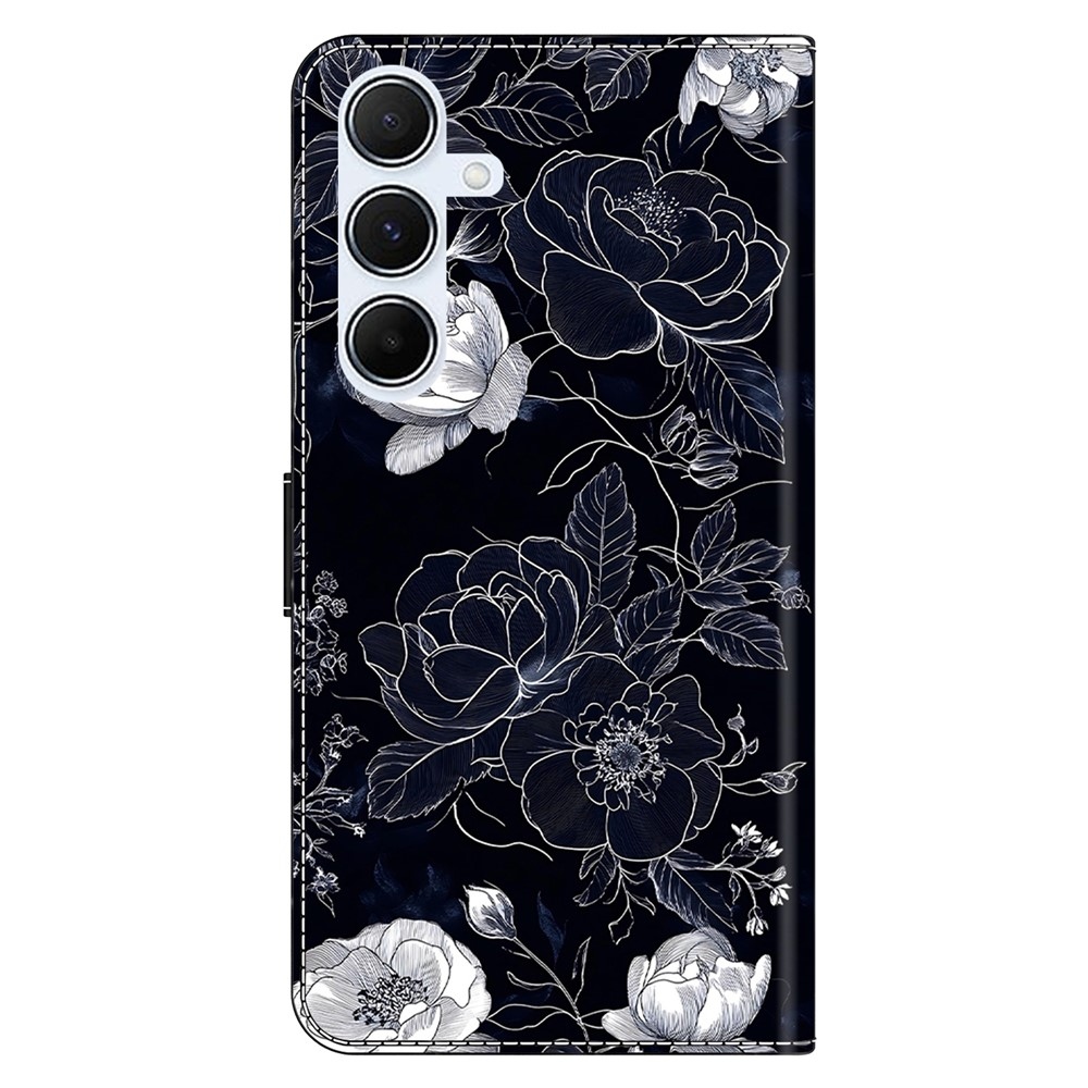 Firmly knížkové pouzdro na Samsung Galaxy A17 5G/A26 5G - černobílé květy