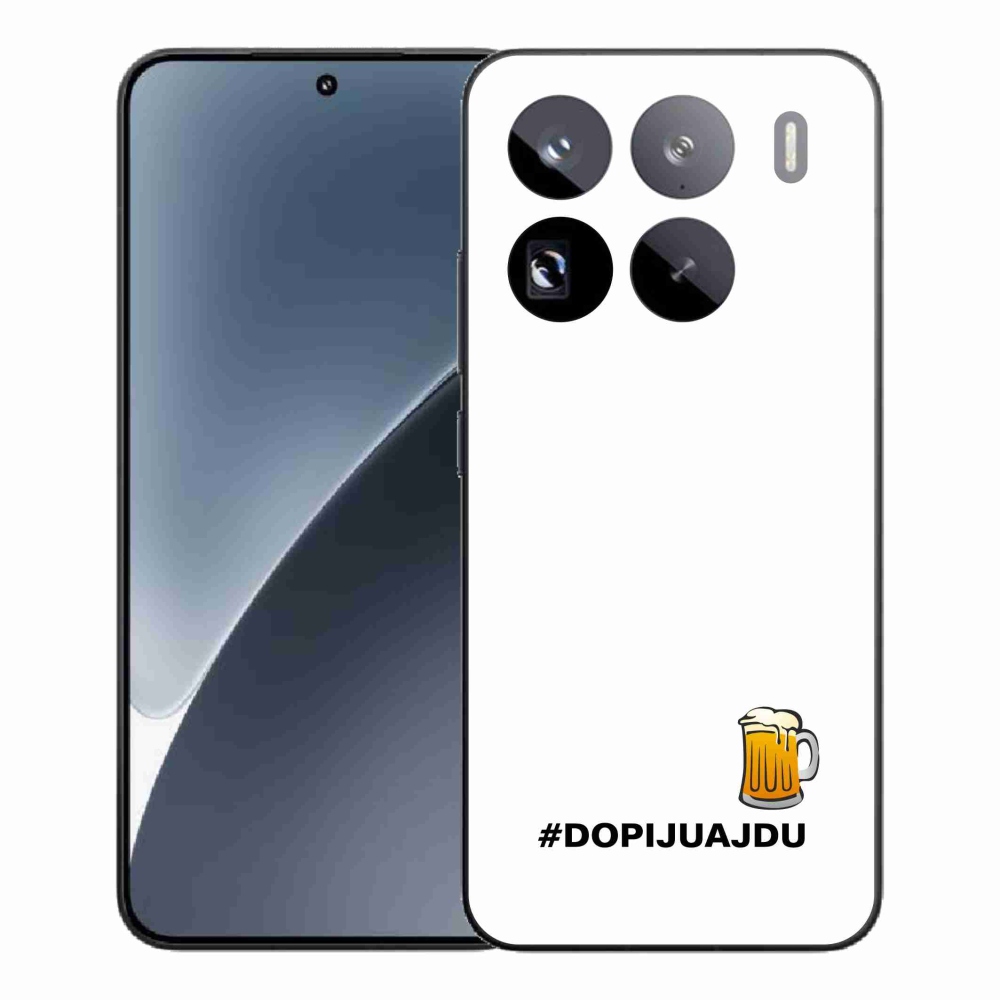 Gelový kryt mmCase na Xiaomi 15 Pro - pivní motiv 1 bílé pozadí