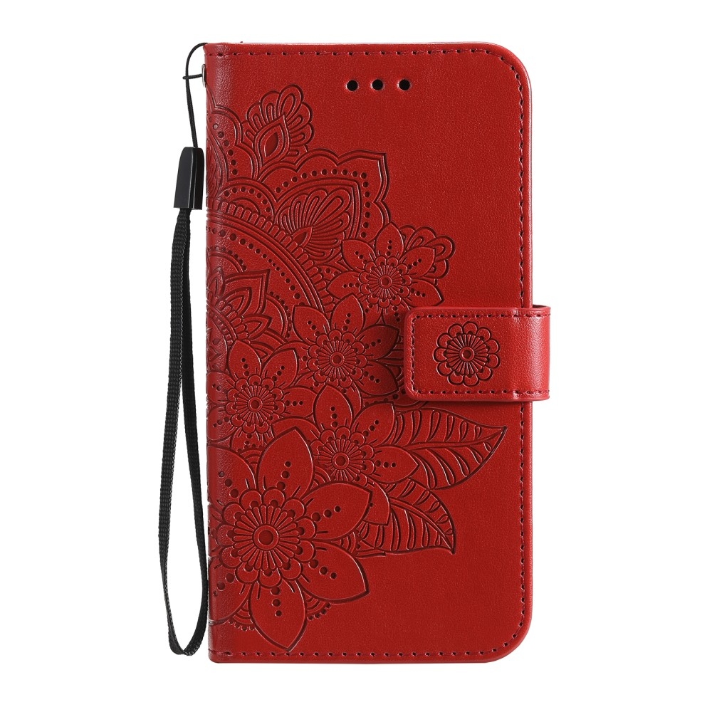 Mandala knížkové pouzdro na Vivo V50 Lite 4G/5G - červené