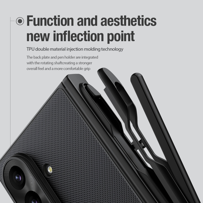 Nillkin Super Frosted FOLD Magnetic Pen Slot Zadní Kryt pro Samsung Galaxy Z Fold 8 Ultra Transparent Black