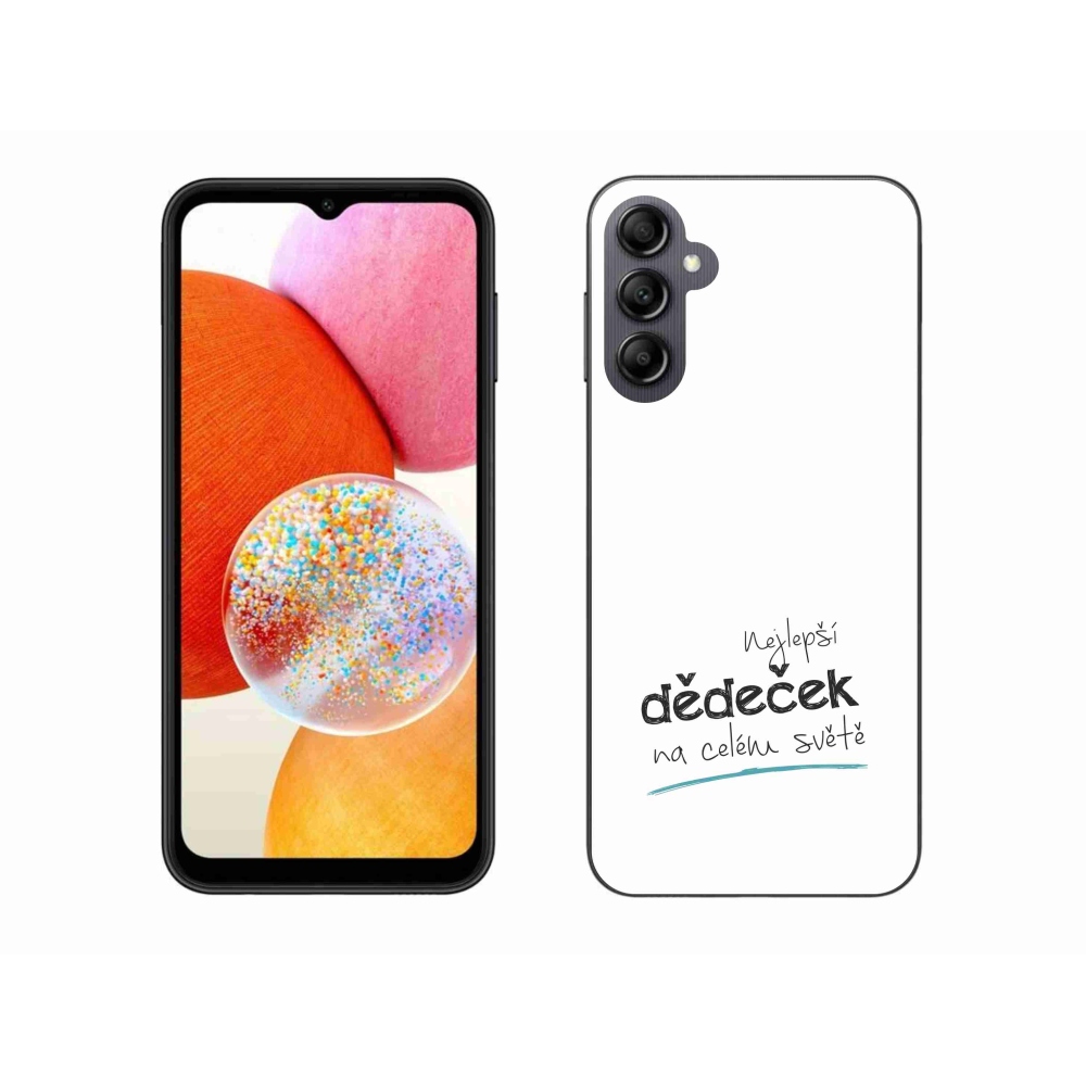 Gelový kryt mmCase na Samsung Galaxy A14 4G/5G - nejlepší dědeček 3 bílé pozadí