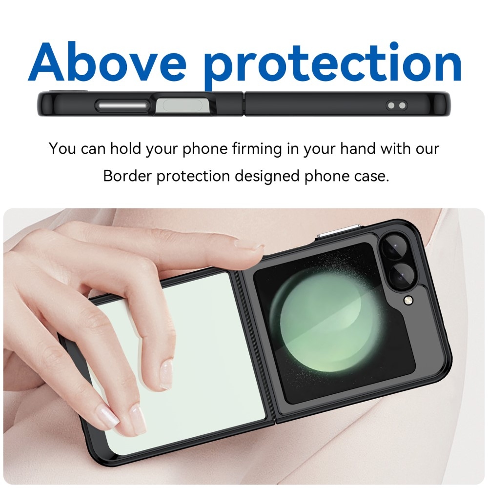 Gelový obal s pevnými zády na Samsung Galaxy Z Flip6 5G - černý