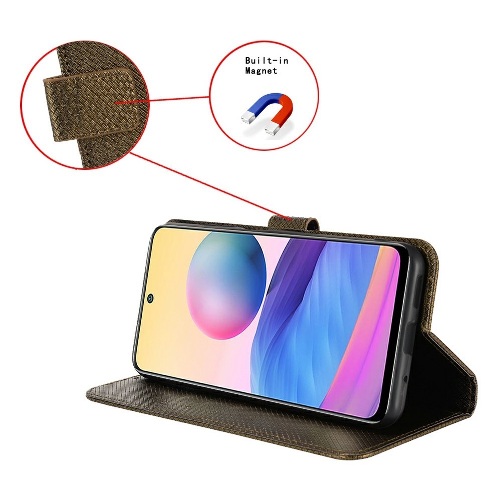 Diamond knížkové pouzdro na Realme Note 70T - hnědé