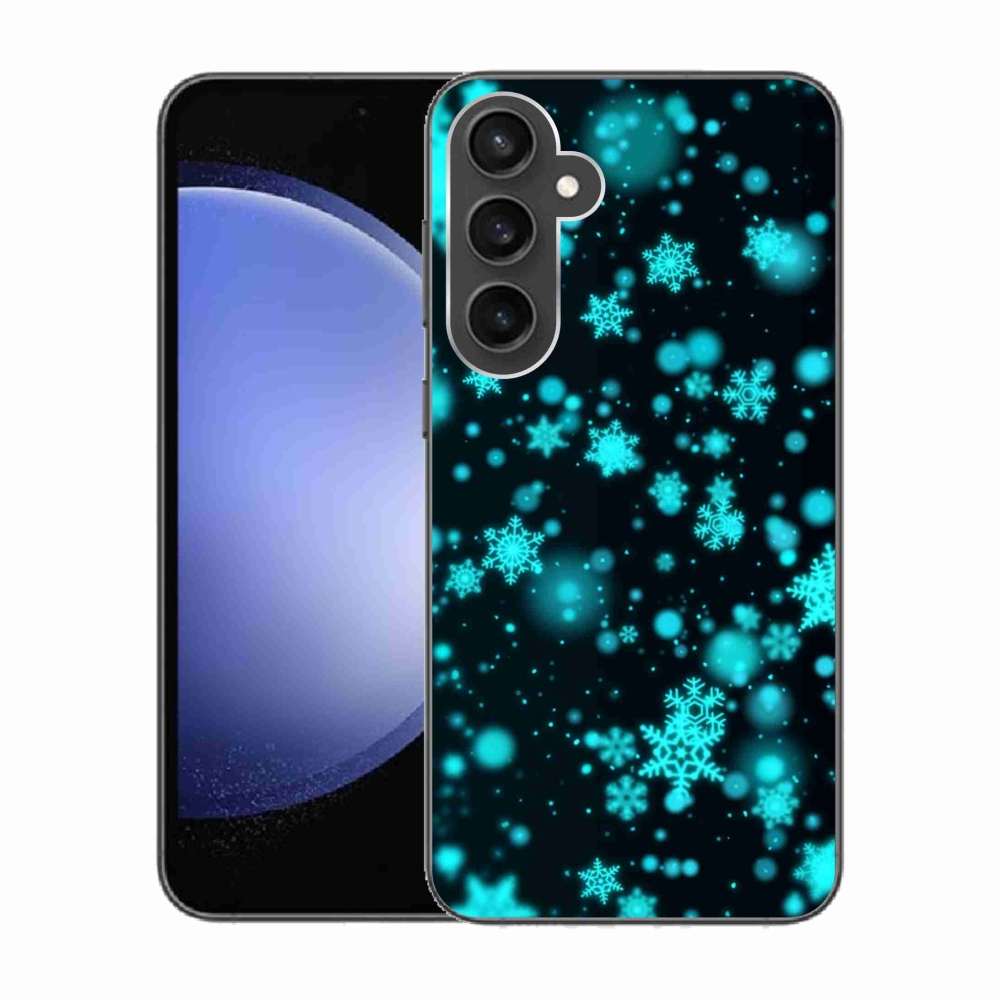 Gelový kryt mmCase na Samsung Galaxy S23 FE - sněhové vločky 1