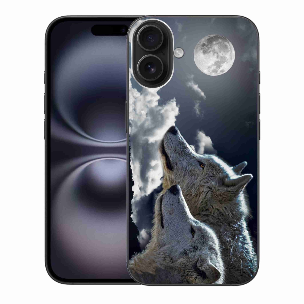 Gelový kryt mmCase na iPhone 16 Plus - vlci