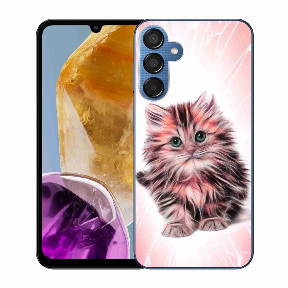 Gelový kryt mmCase na Samsung Galaxy M15 5G - roztomilé kotě