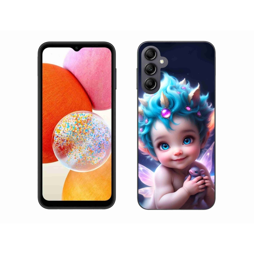 Gelový kryt mmCase na Samsung Galaxy A14 4G/5G - dítě s motýlími křídly