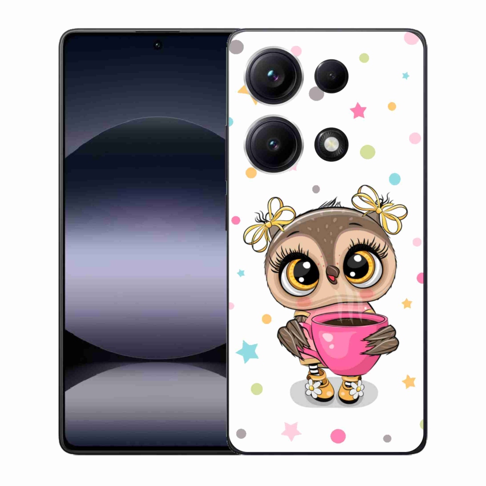 Gelový kryt mmCase na Xiaomi Redmi Note 14S - kreslená sovička