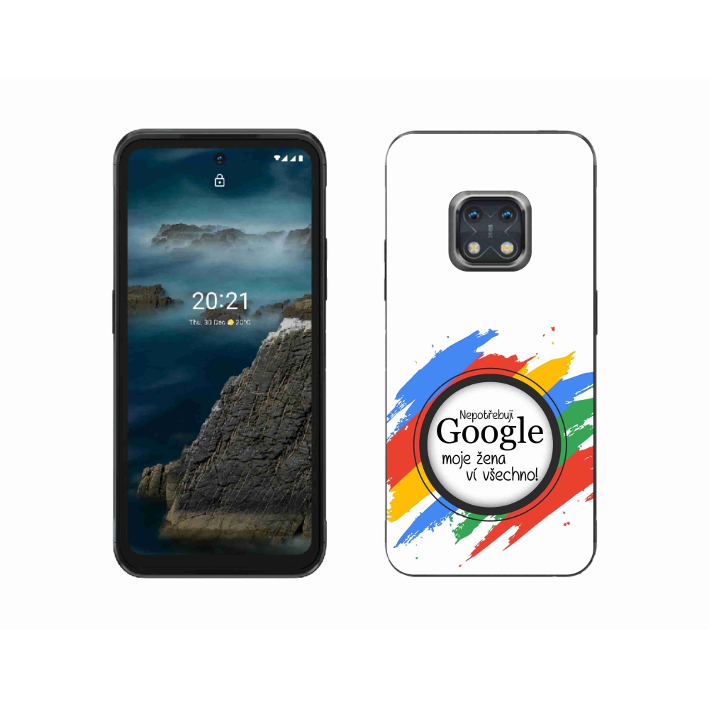 Gelový kryt mmCase na Nokia XR20 - žena ví všechno bílé pozadí